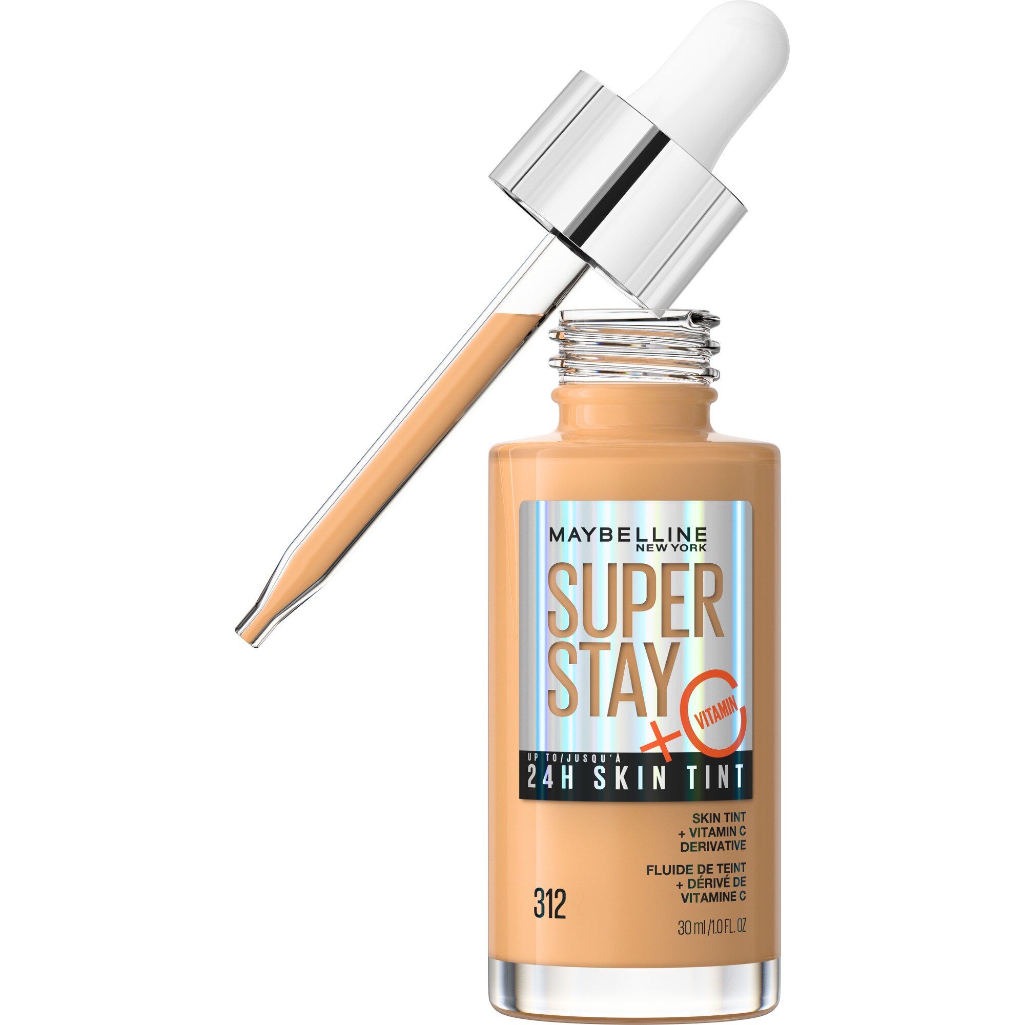 Maybelline New York Super Stay Up to 24HR Skin Tint with Vitamin C, 1 OZ