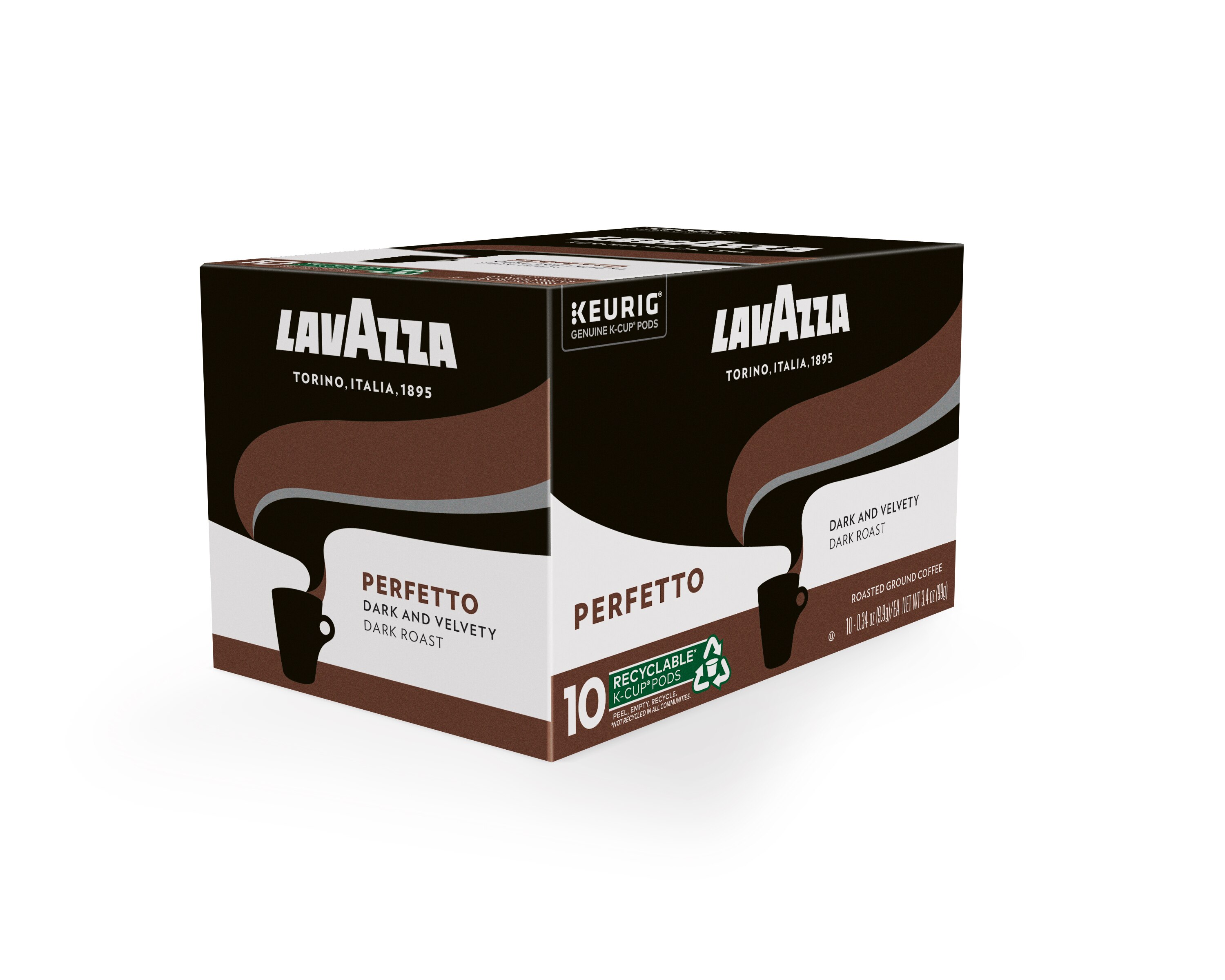 Lavazza Coffee K-Cup Pods, Perfetto Dark Roast, 10 ct, 3.4 oz