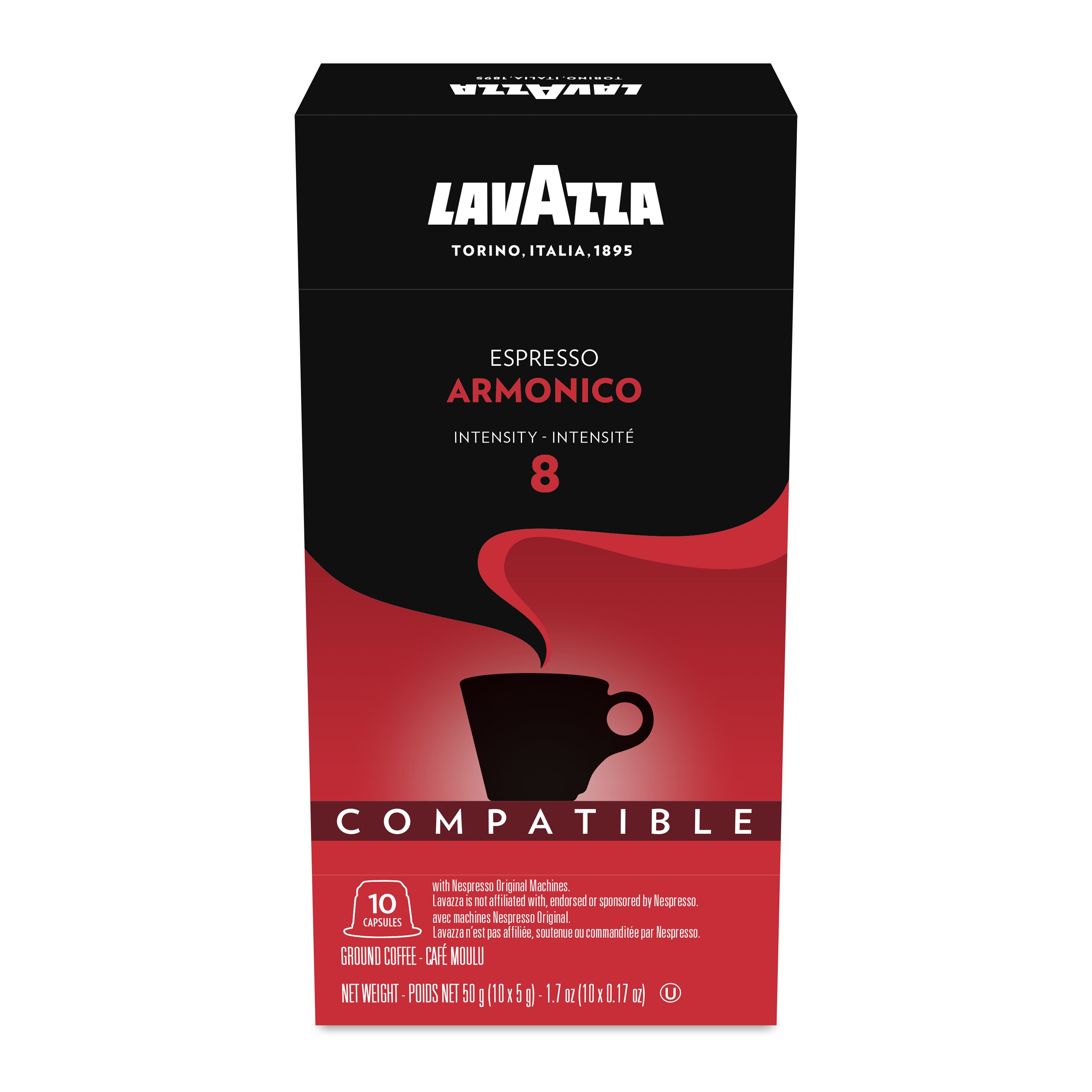 Lavazza NCC Capsules Intenso Espresso, 10ct, 1.7 oz