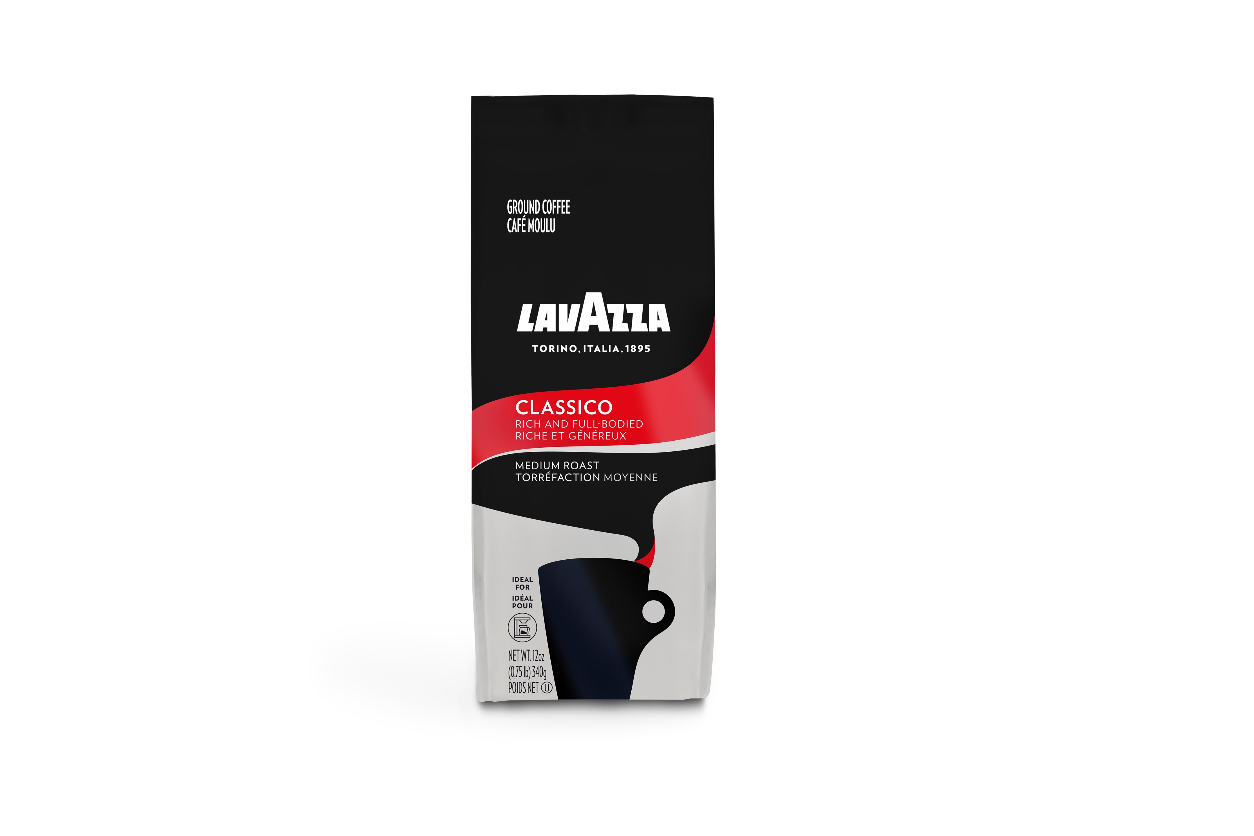 Lavazza Classico Gound Coffee, Medium Roast, 12 oz