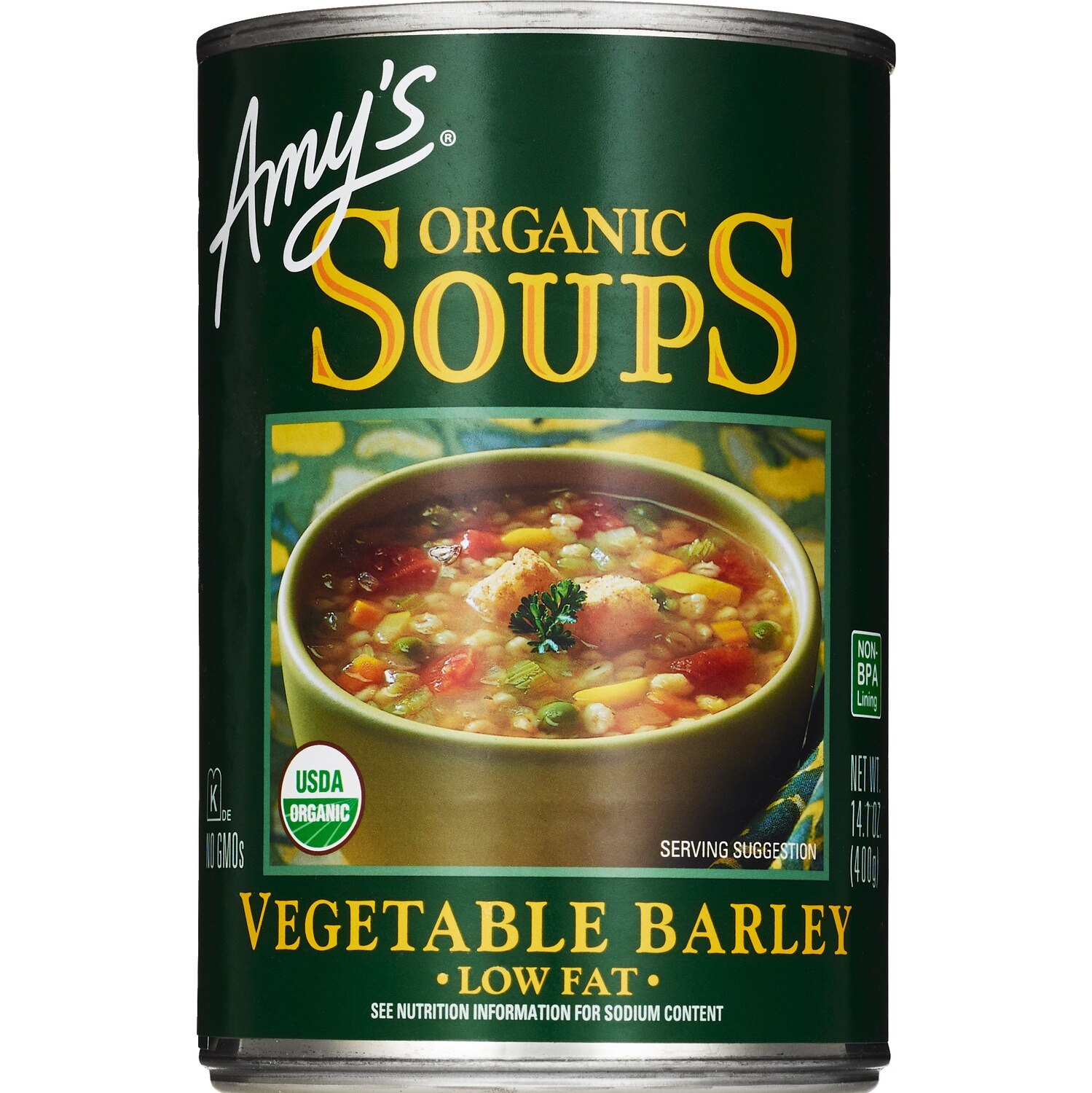 Amy's Organic Soups Low Fat, Vegetable Barley