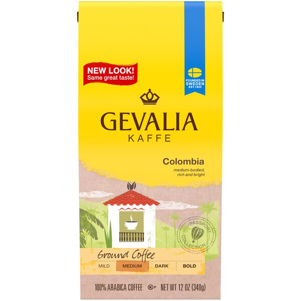 Gevalia Colombia Medium Roast Ground Coffee, 12 oz