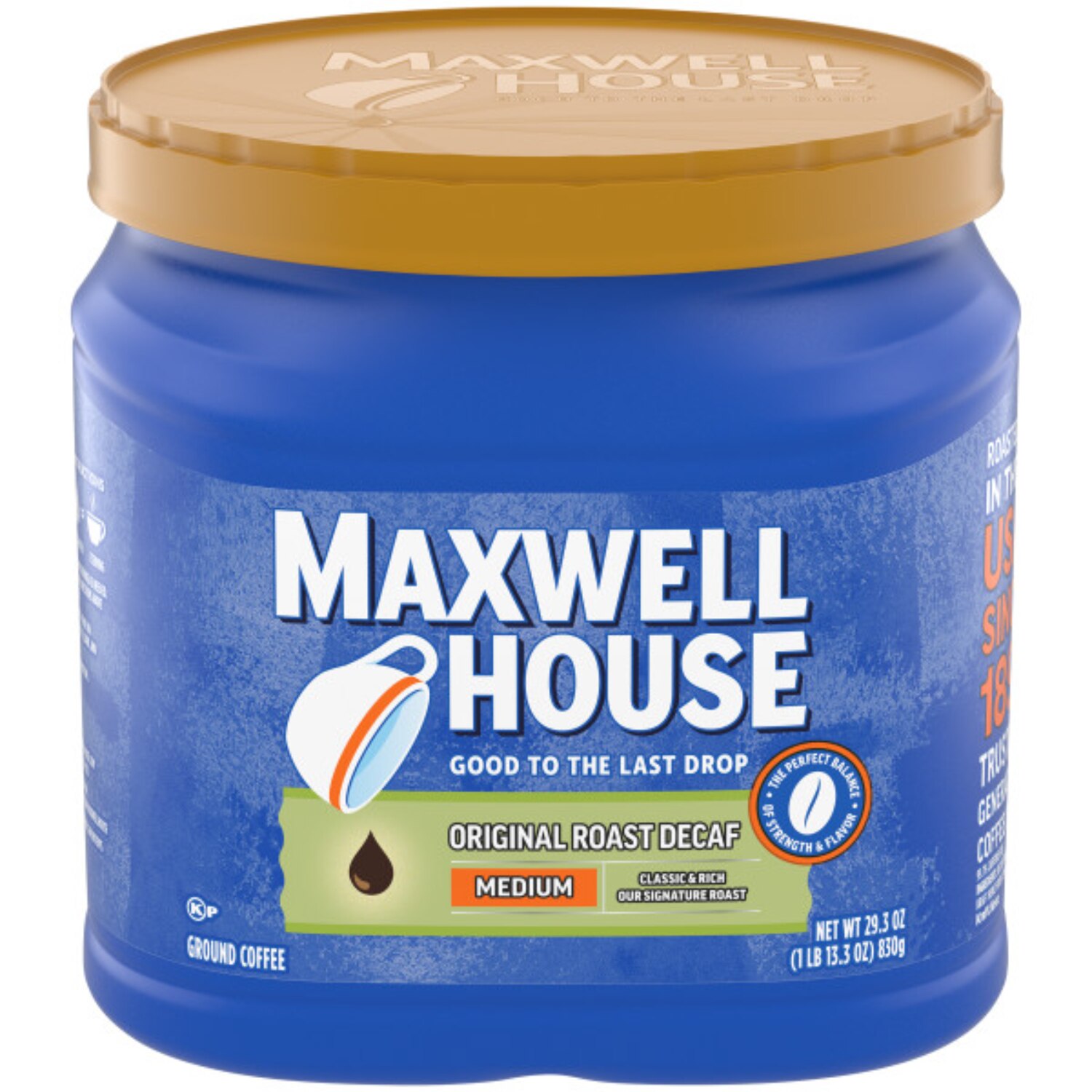 Maxwell House Ground Coffee, Original Medium Roast Decaf, 29.3 oz