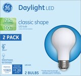 GE LED Classic Daylight A21 Light Bulbs, 10w, 2 CT, thumbnail image 1 of 2