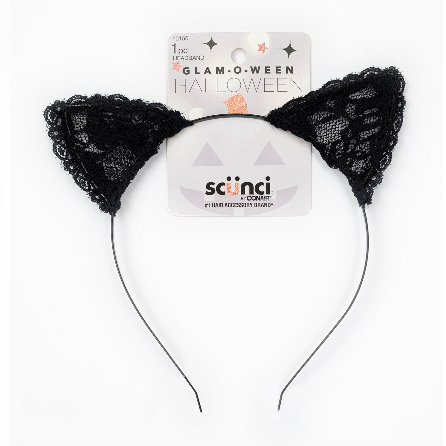 Scunci Halloween Lace Cat Ear Headband, 1 CT