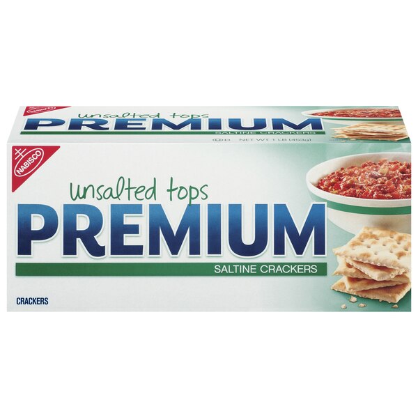 Nabisco Premium Unsalted Tops Saltine Crackers, 16 oz