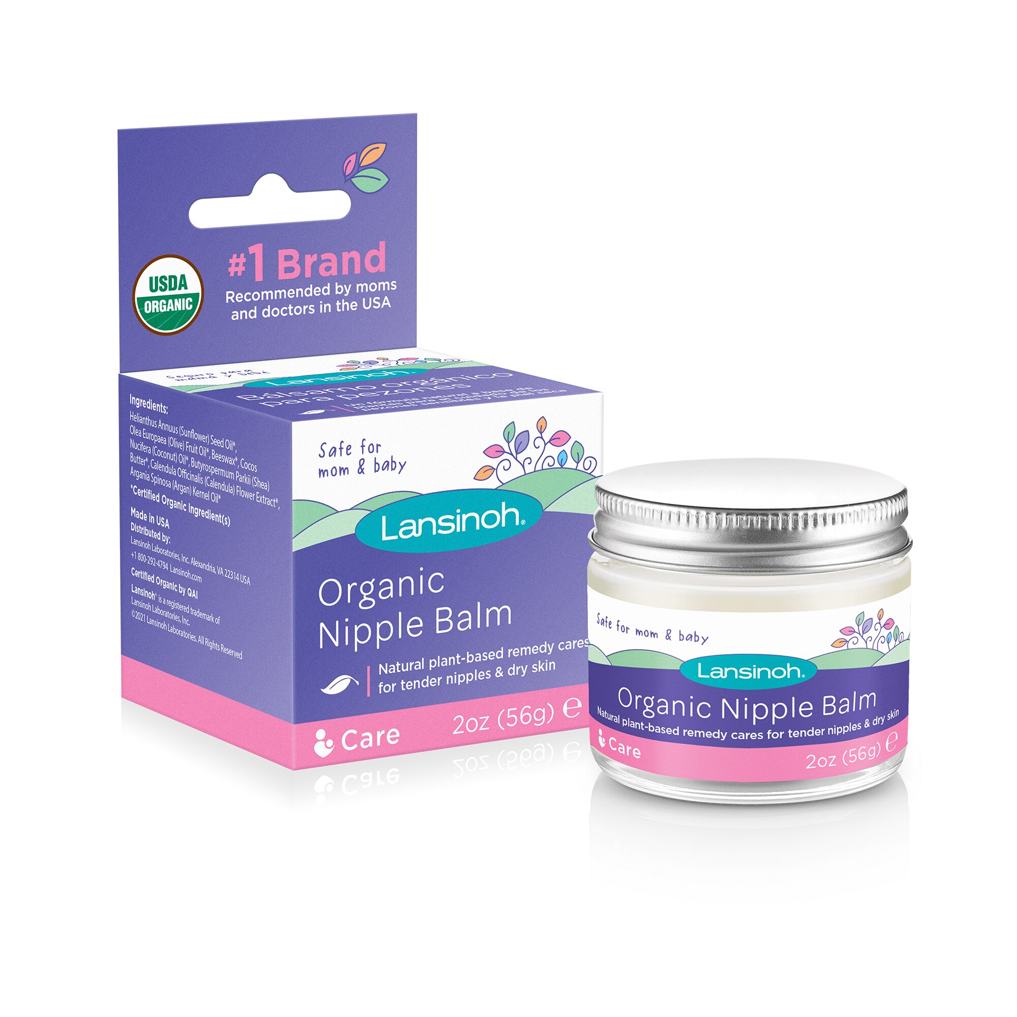 Lansinoh Organic Nipple Balm, 2 OZ