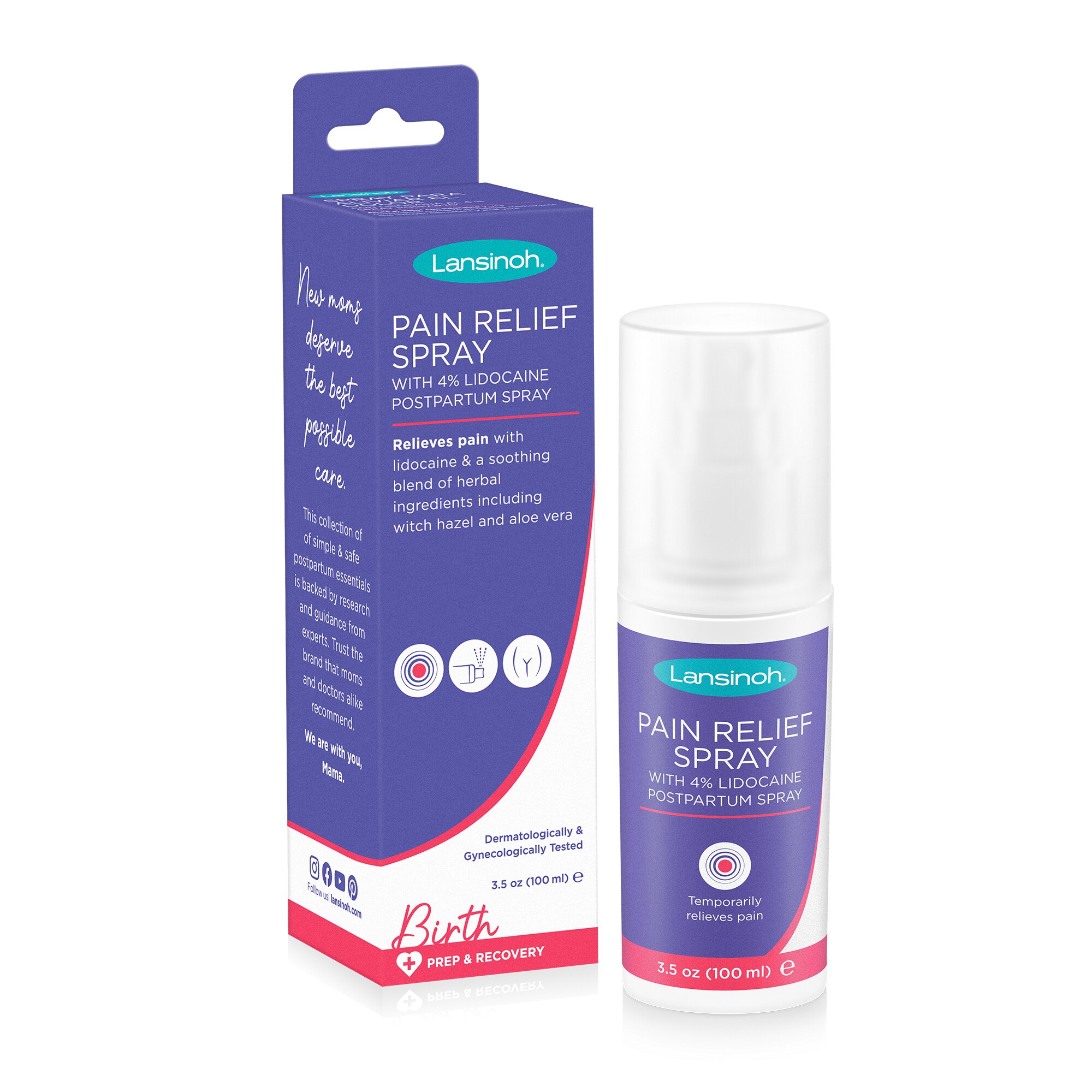 Lansinoh Postpartum Pain Relieft Spray, 3.5 OZ