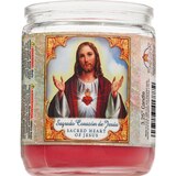 Prayer Candle, Novena Sacred Heart Red, 4 OZ, thumbnail image 1 of 3