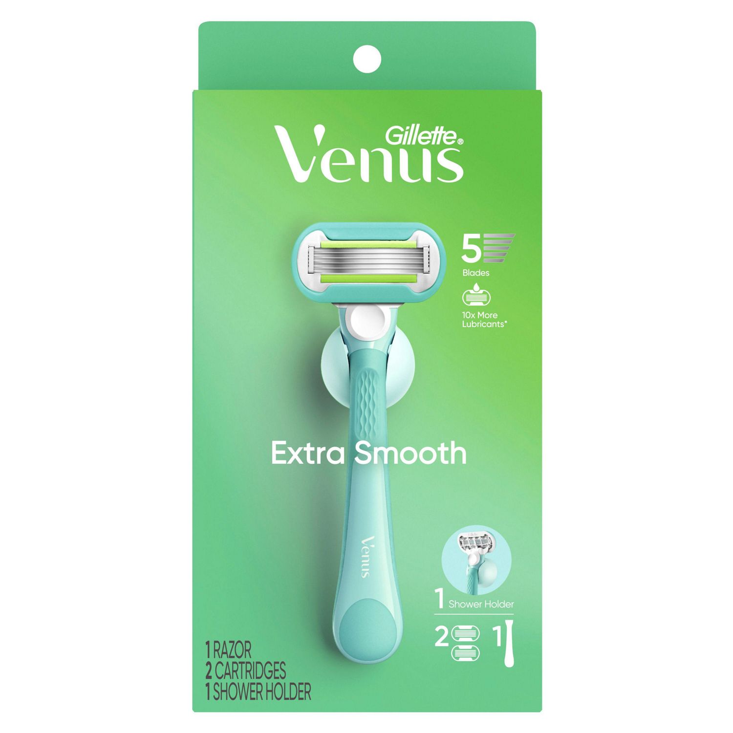 Gillette Venus Extra Smooth 5-Blade Razor + 2 Razor Blade Refills