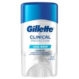 Gillette Clinical Protection 72-Hour Clear Gel Antiperspirant & Deodorant Stick, Cool Wave, 1.6 OZ, thumbnail image 1 of 9