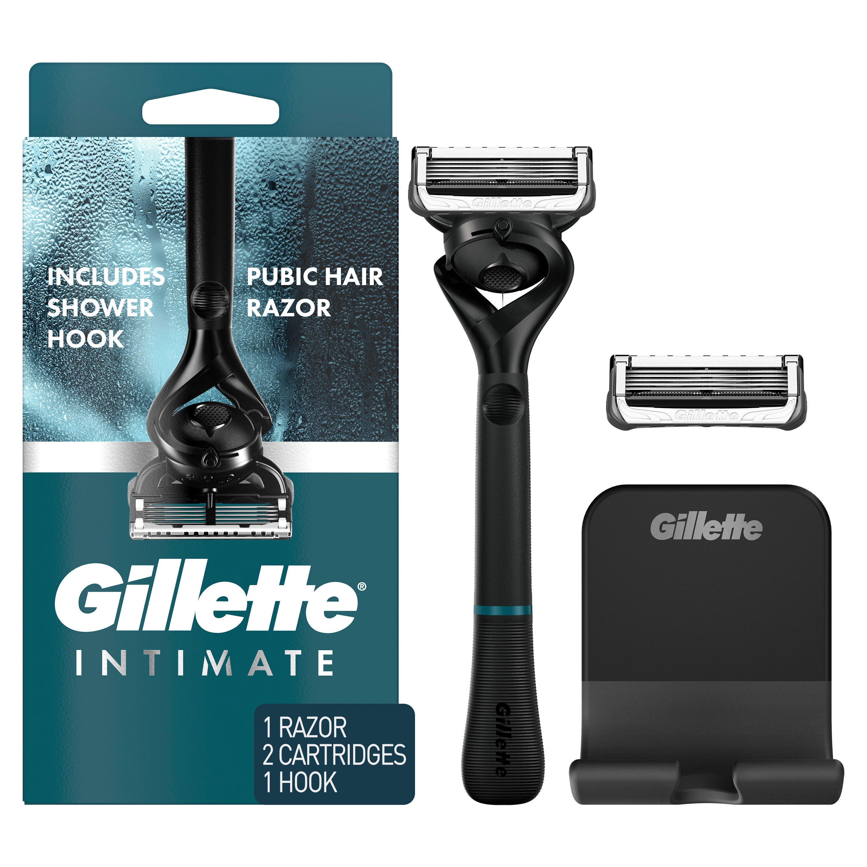 Gillette Intimate Pubic Hair Razor + 2 Razor Blade Refills