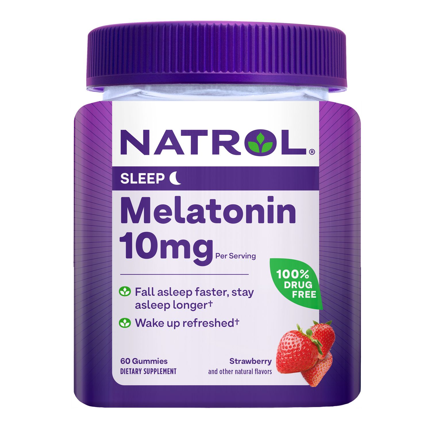 Natrol Melatonin 10 MG Gummies, Strawberry, 60 CT