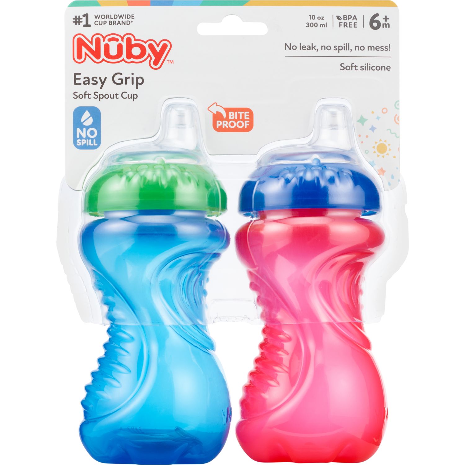 Nuby No-Spill Cups, 2 PK