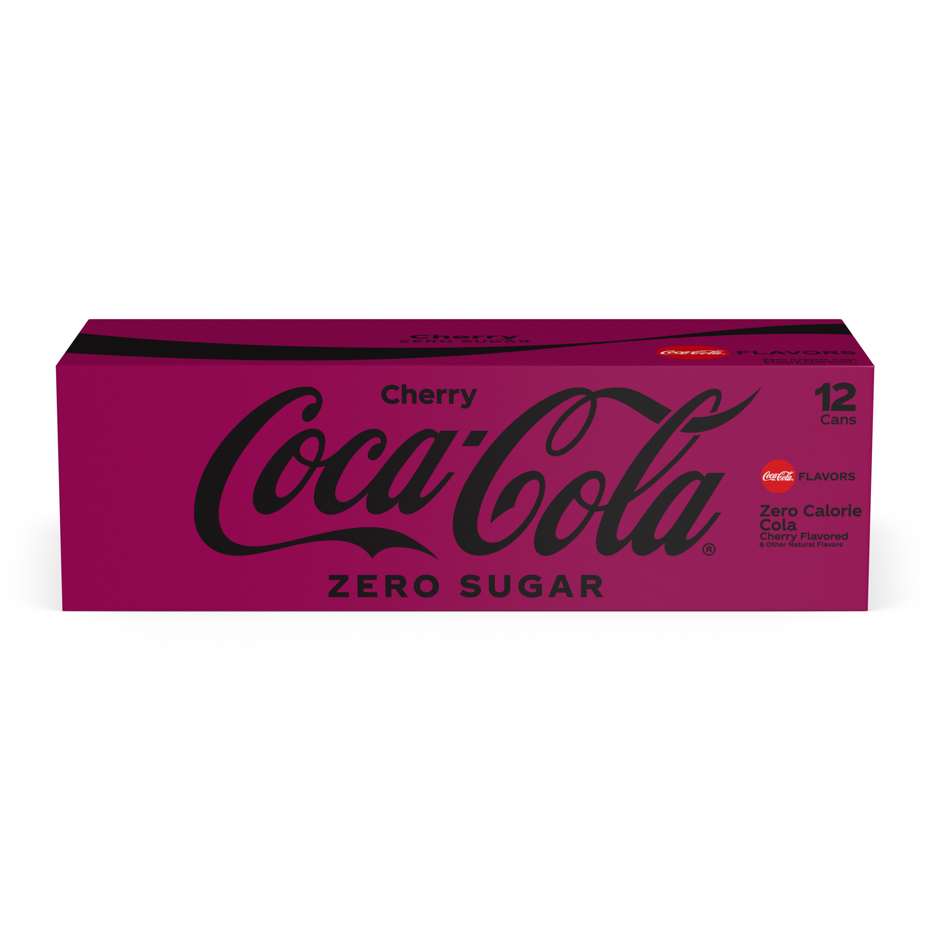 Coca-Cola Zero Cherry Diet Soda Soft Drink, 12 OZ Cans, 12 PK