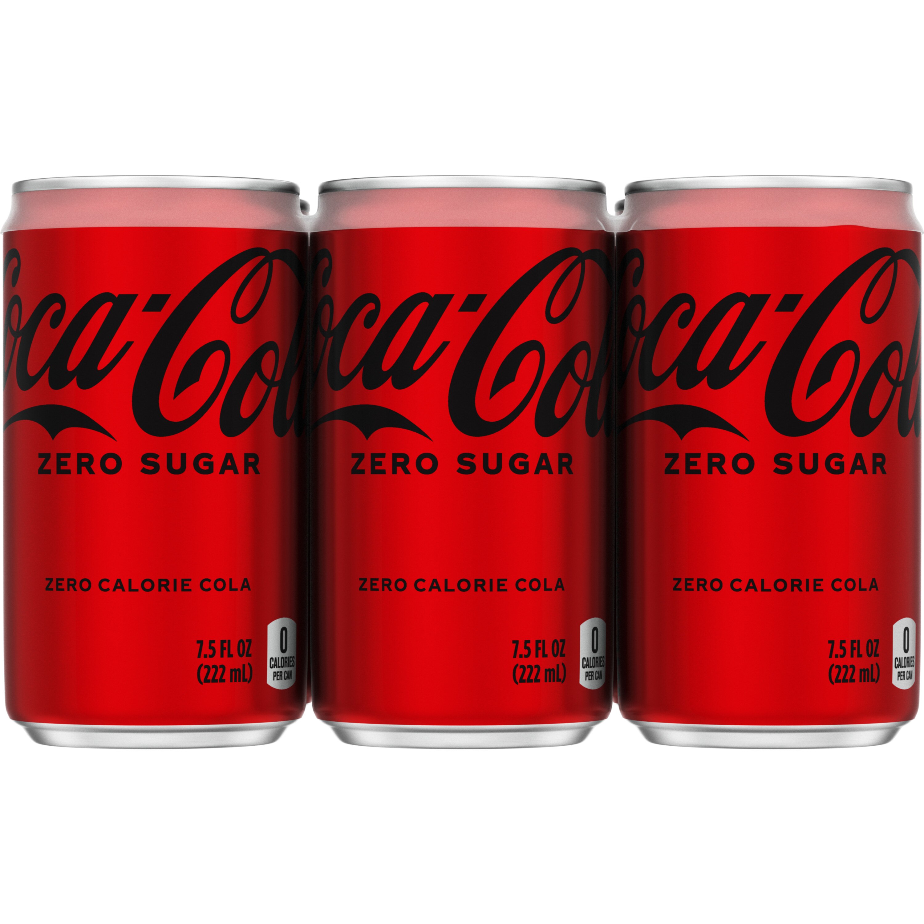 Coke Zero Sugar Diet Soda Soft Drink, 7.5 OZ Cans, 6 PK