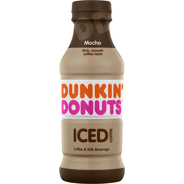 Dunkin' Donuts Mocha Iced Coffee Bottle, 13.7 fl oz