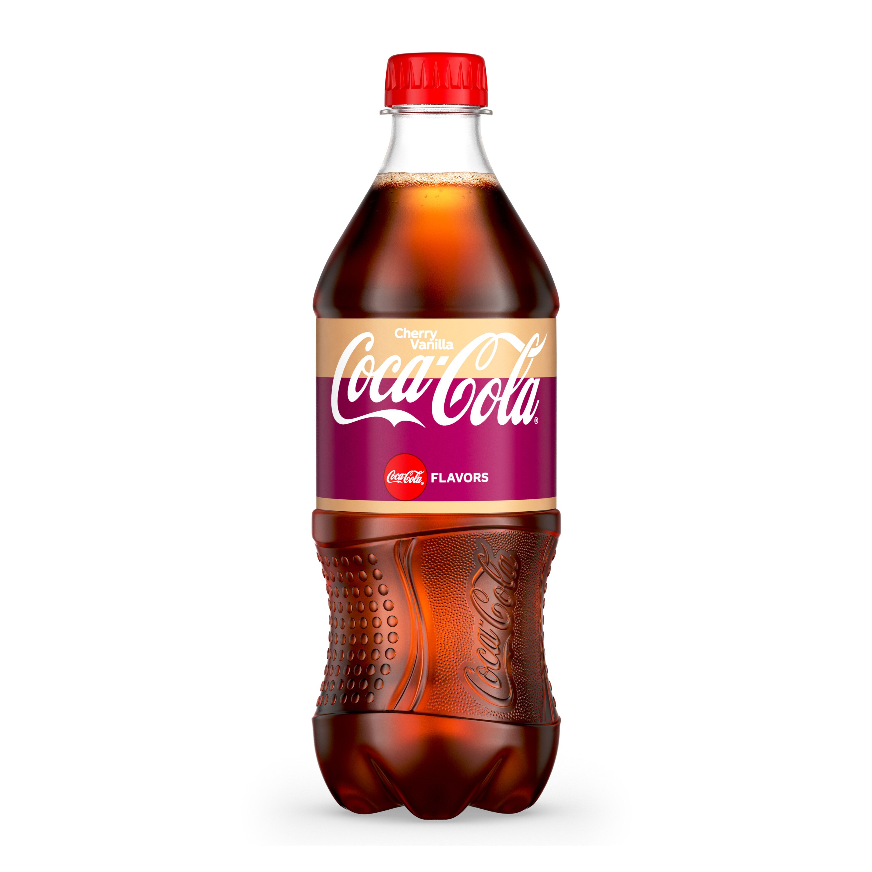 Cherry Vanilla Coke, Cherry Vanilla Flavored Coca-Cola Soda Pop Soft Drink, 20 OZ