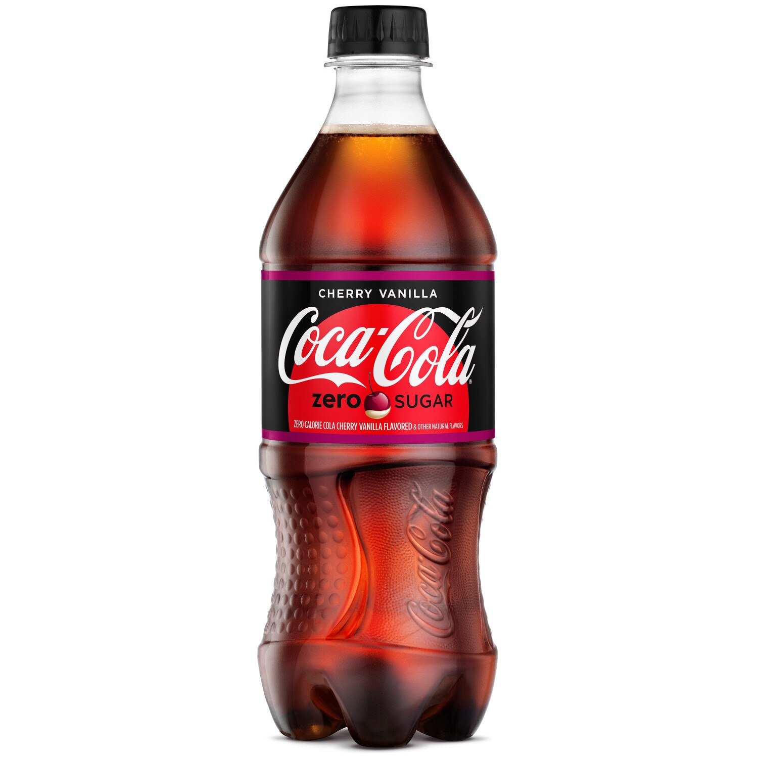 Cherry Vanilla Coke Zero Sugar, Cherry Vanilla Flavored Coca-Cola Diet Soda Pop Soft Drink, 20 fl oz