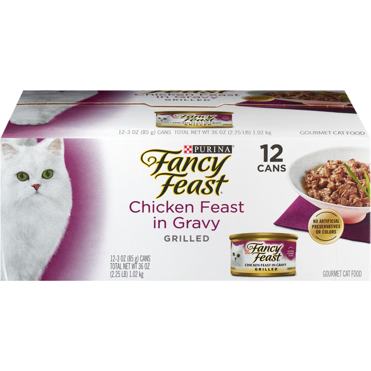 Fancy Feast Sliced Gourmet Cat Food, Variety Pack, 12 ct