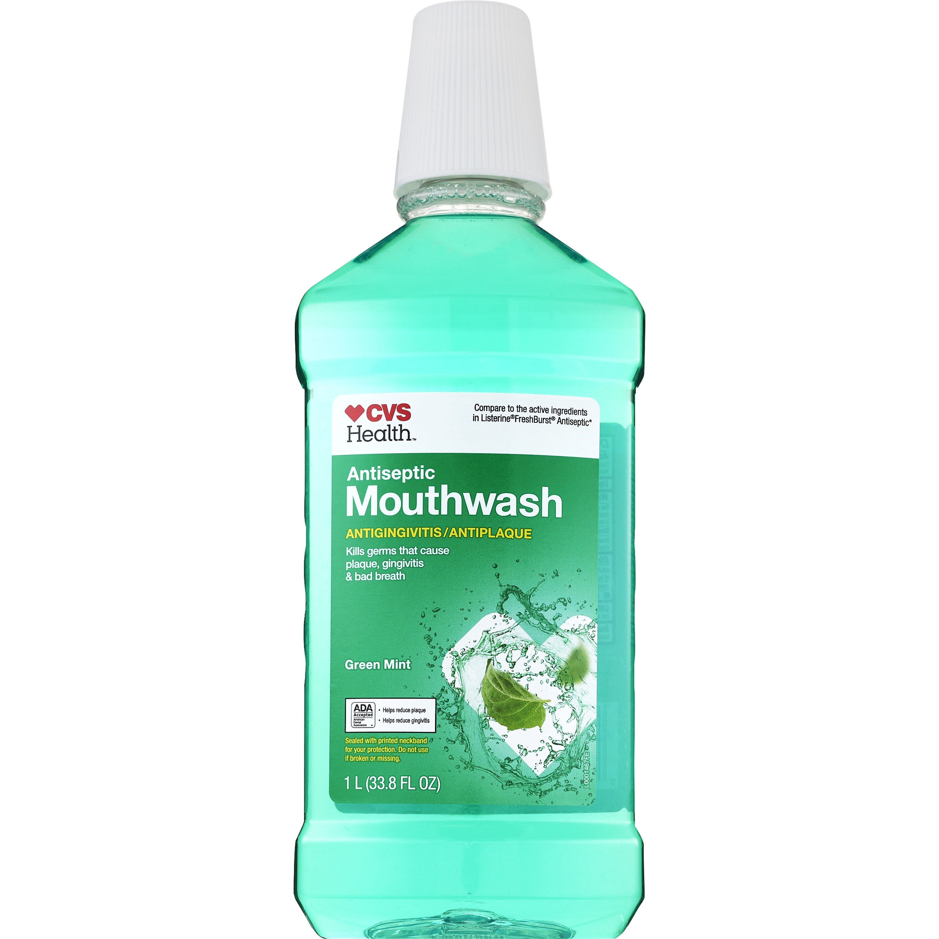 CVS Health Antiseptic Mouthwash for Antigingivitis & Antiplaque, Green Mint