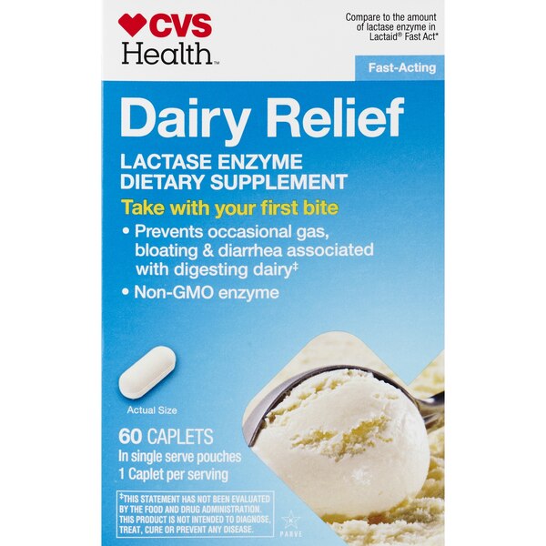 CVS Health Dairy Relief Fast Acting Caplets