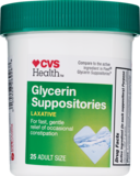 CVS Health Glycerin Suppositories Adult Size, thumbnail image 1 of 4