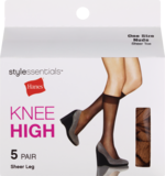 Style Essentials by Hanes Knee High Sheer Toe, 5 Pairs, thumbnail image 1 of 1