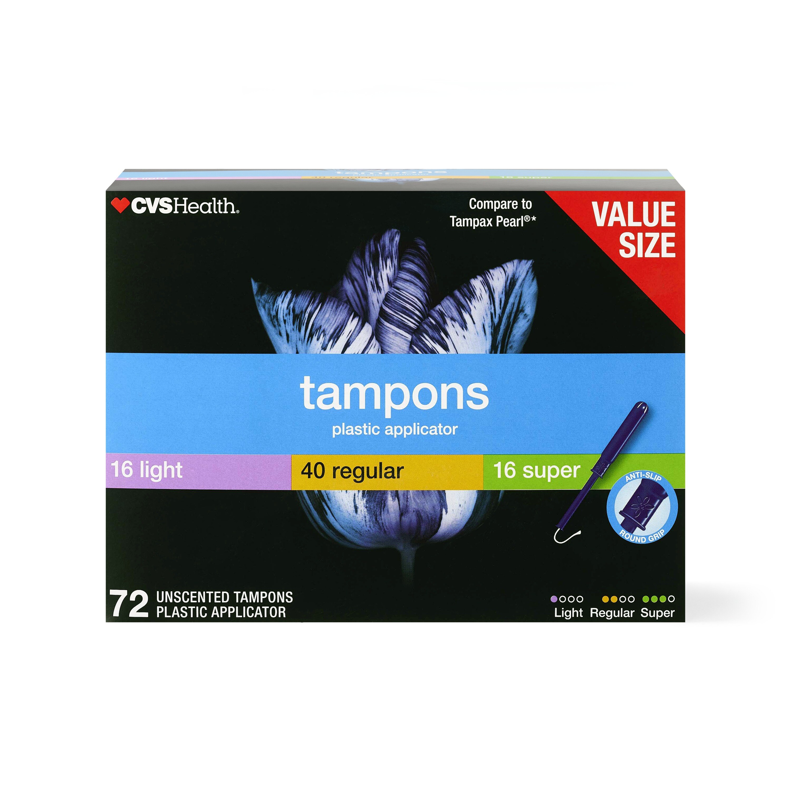 CVS Health Tampons Multi-Pack Unscented, 36 CT