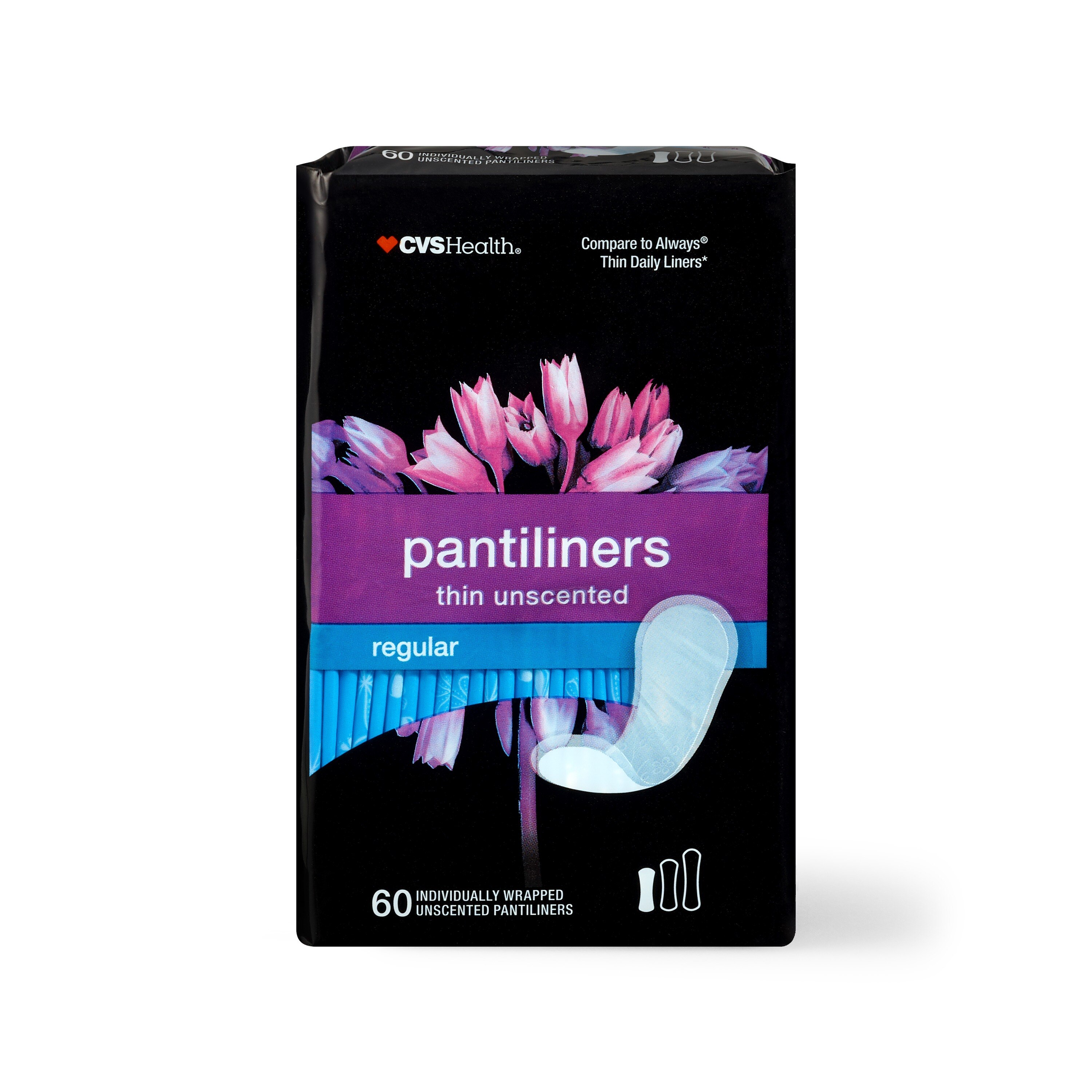 CVS Health Thin Panty Liners, Unscented, Regular