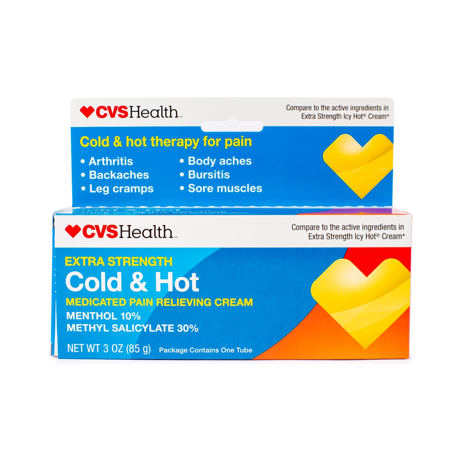 CVS Health Extra Strength Cold & Hot Pain Relieving Cream, 3 OZ