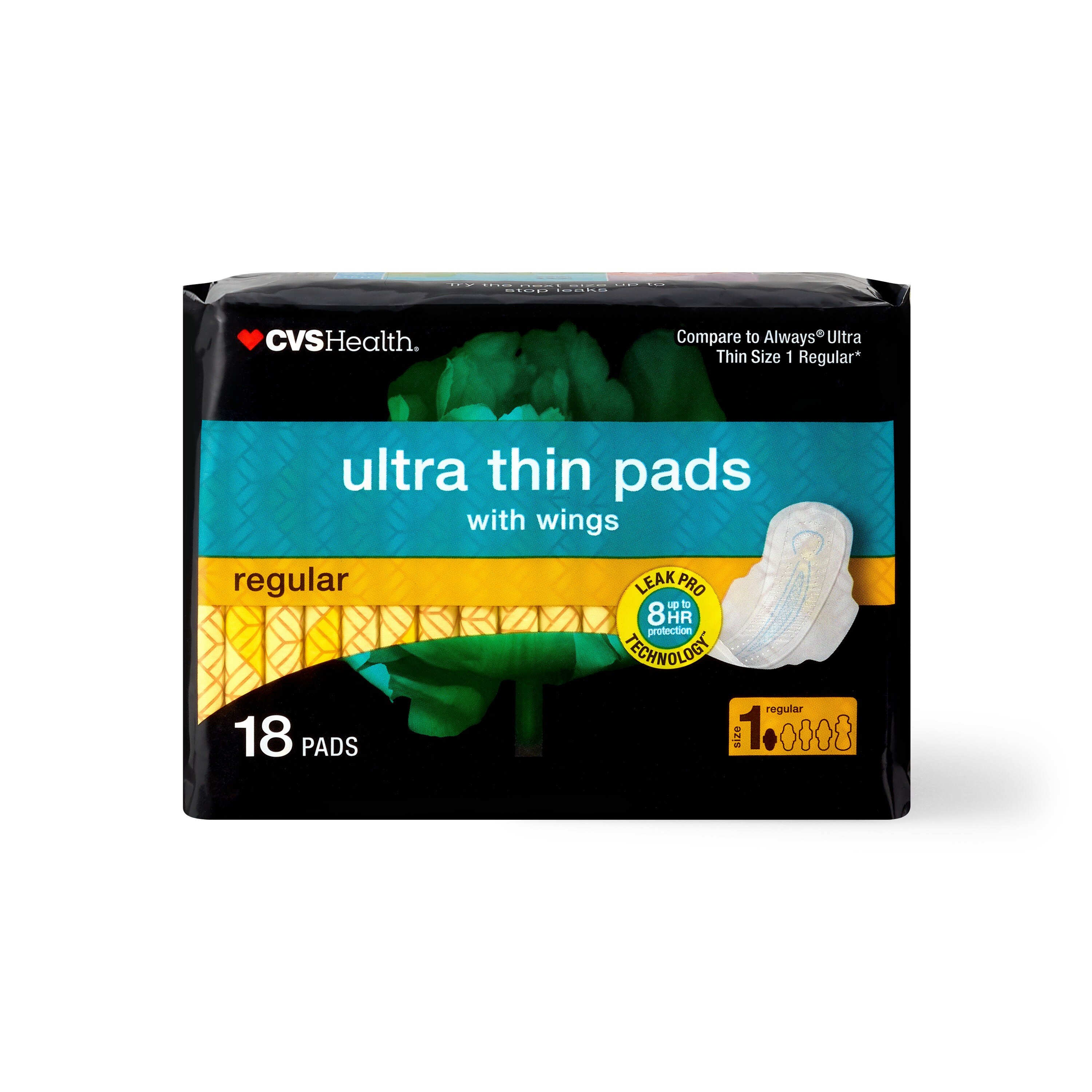 CVS Health Ultra Thin Pads with Wings, Regular