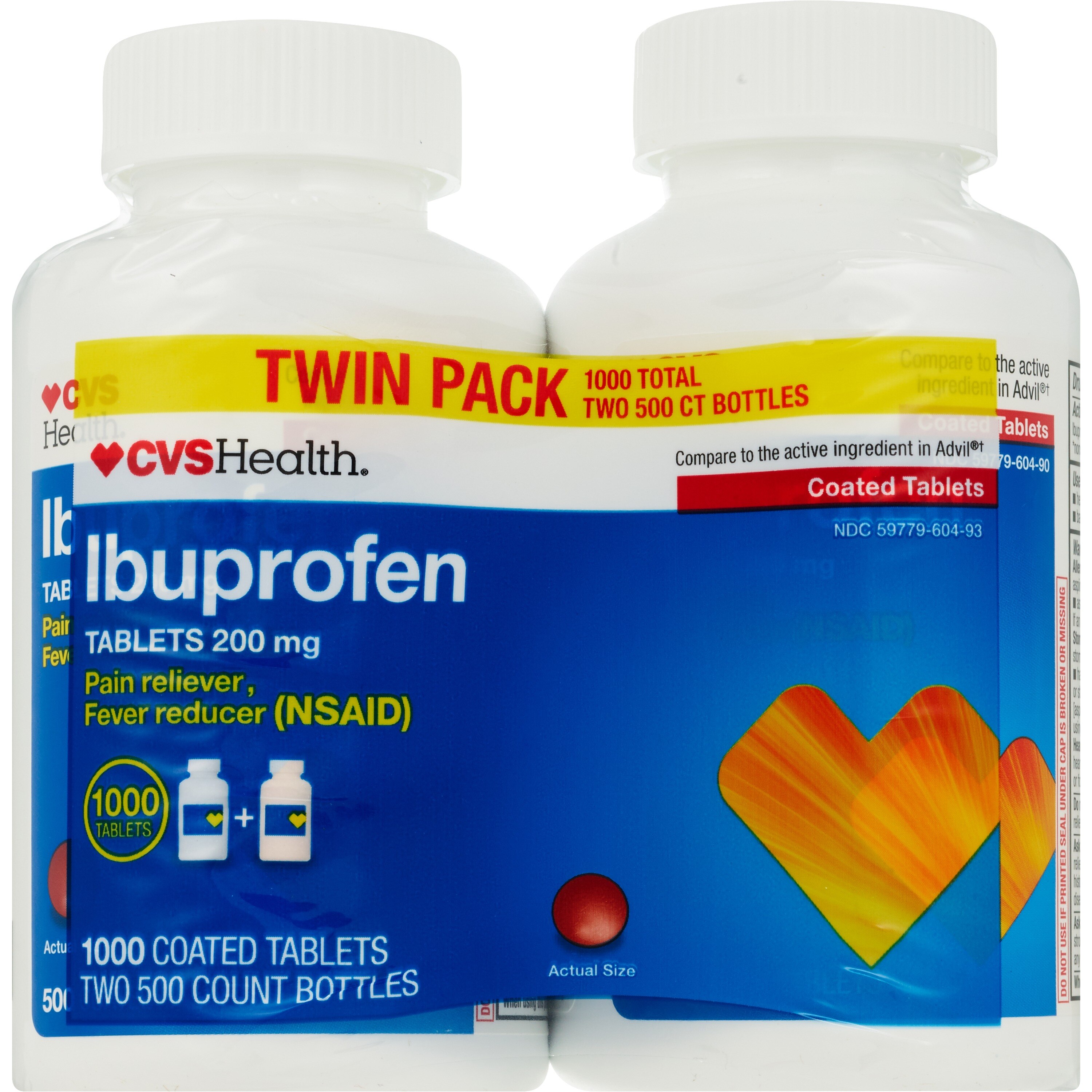 CVS Health Ibuprofen Pain Reliever & Fever Reducer (NSAID) 200 MG Coated Tablets