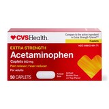 CVS Health Extra Strength Acetaminophen Pain Reliever & Fever Reducer 500 MG Caplets, thumbnail image 1 of 9