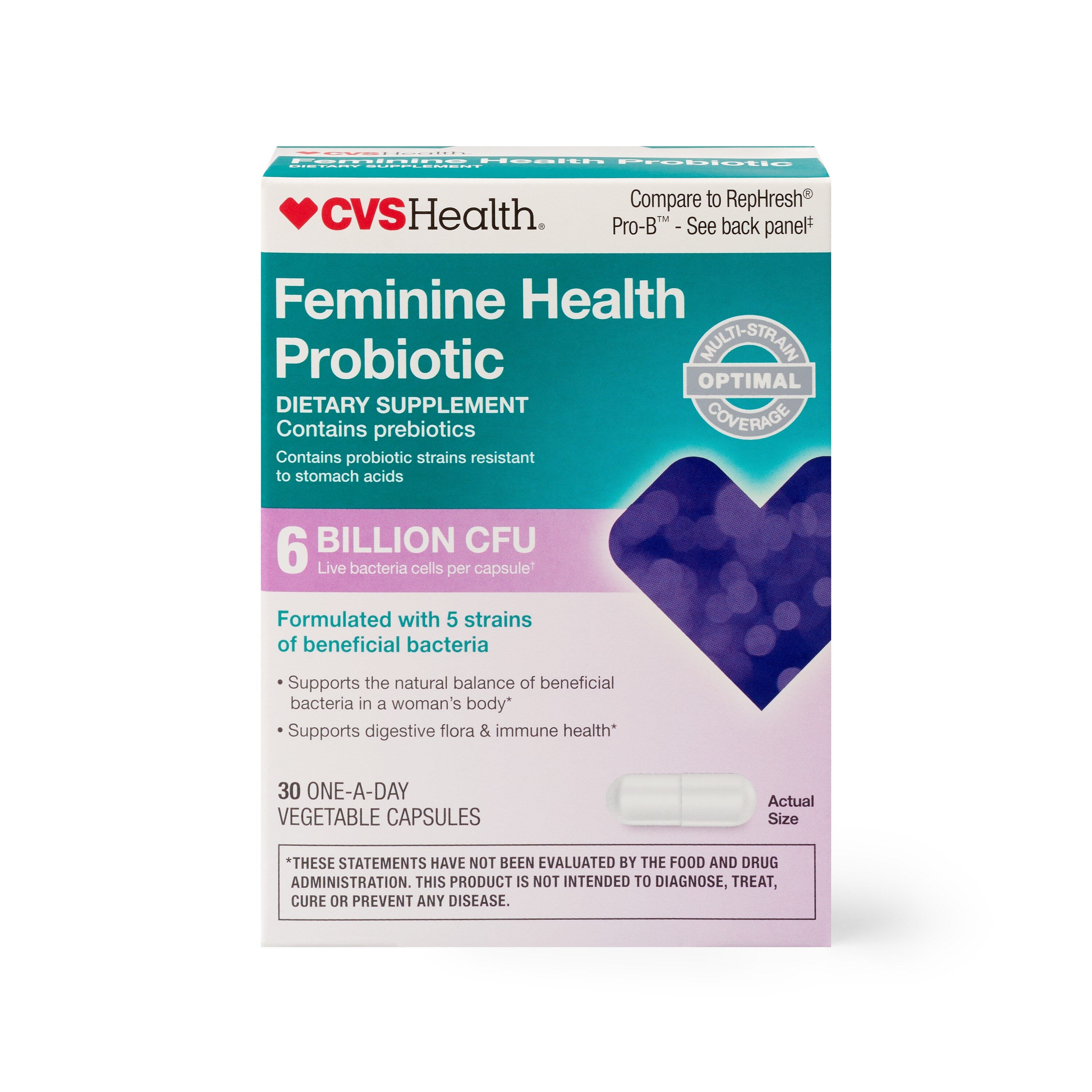 CVS Health Feminine Health Probiotic Capsules, 30 CT