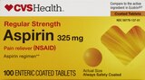 CVS Health Regular Strength Aspirin 325 MG Enteric Coated Tablets, thumbnail image 1 of 2