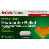 CVS Health Extra Strength Headache Relief Acetaminophen, Aspirin (NSAID) & Caffeine Caplets, thumbnail image 1 of 6