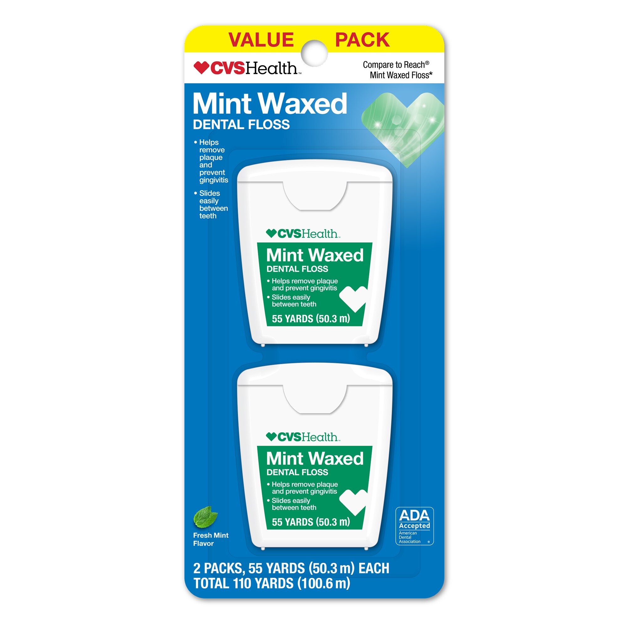 CVS Health Mint Waxed Dental Floss