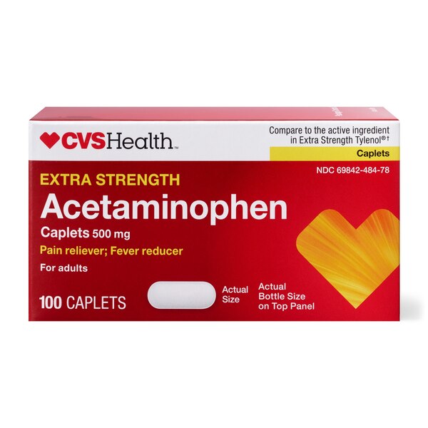 CVS Health Extra Strength Acetaminophen Pain Reliever & Fever Reducer 500 MG Caplets