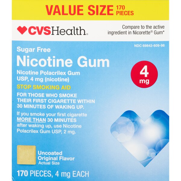 CVS Health Sugar Free Nicotine Gum, Original