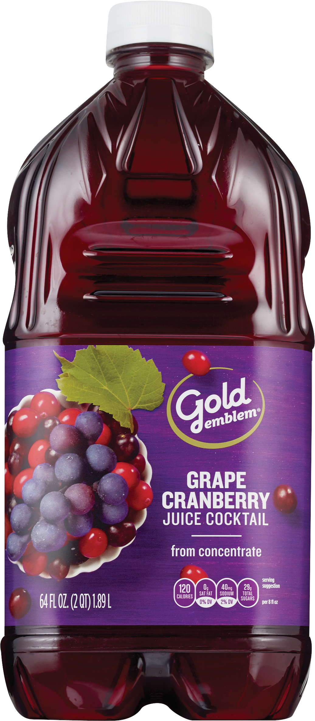 Gold Emblem Grape Cranberry Juice Cocktail, 64 OZ