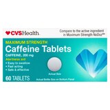 CVS Health Maximum Strength Caffeine 200 MG Tablets, 60 CT, thumbnail image 1 of 6