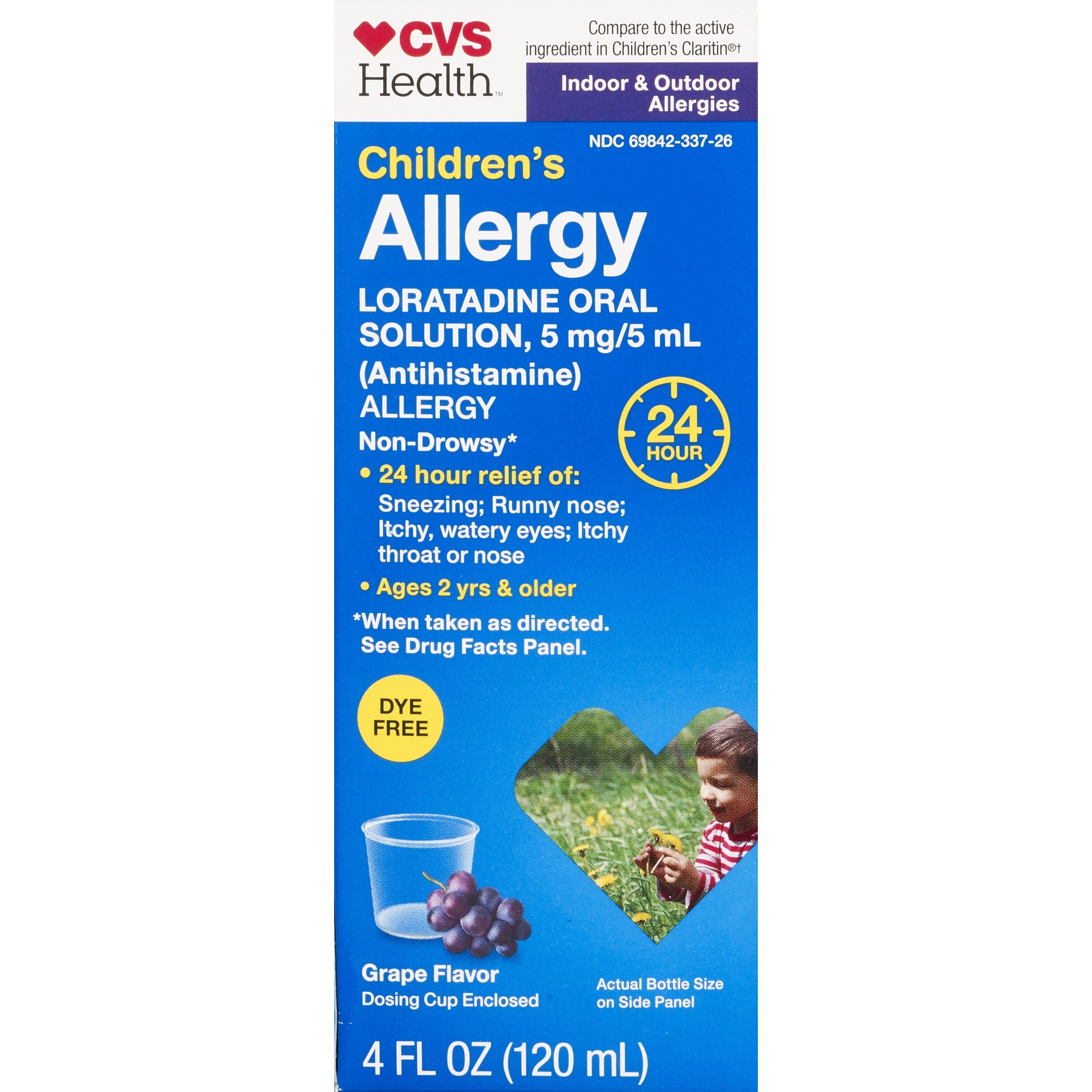 CVS Health Children's 24HR Non-Drowsy Allergy Dye Free Loratadine Oral Antihistamine