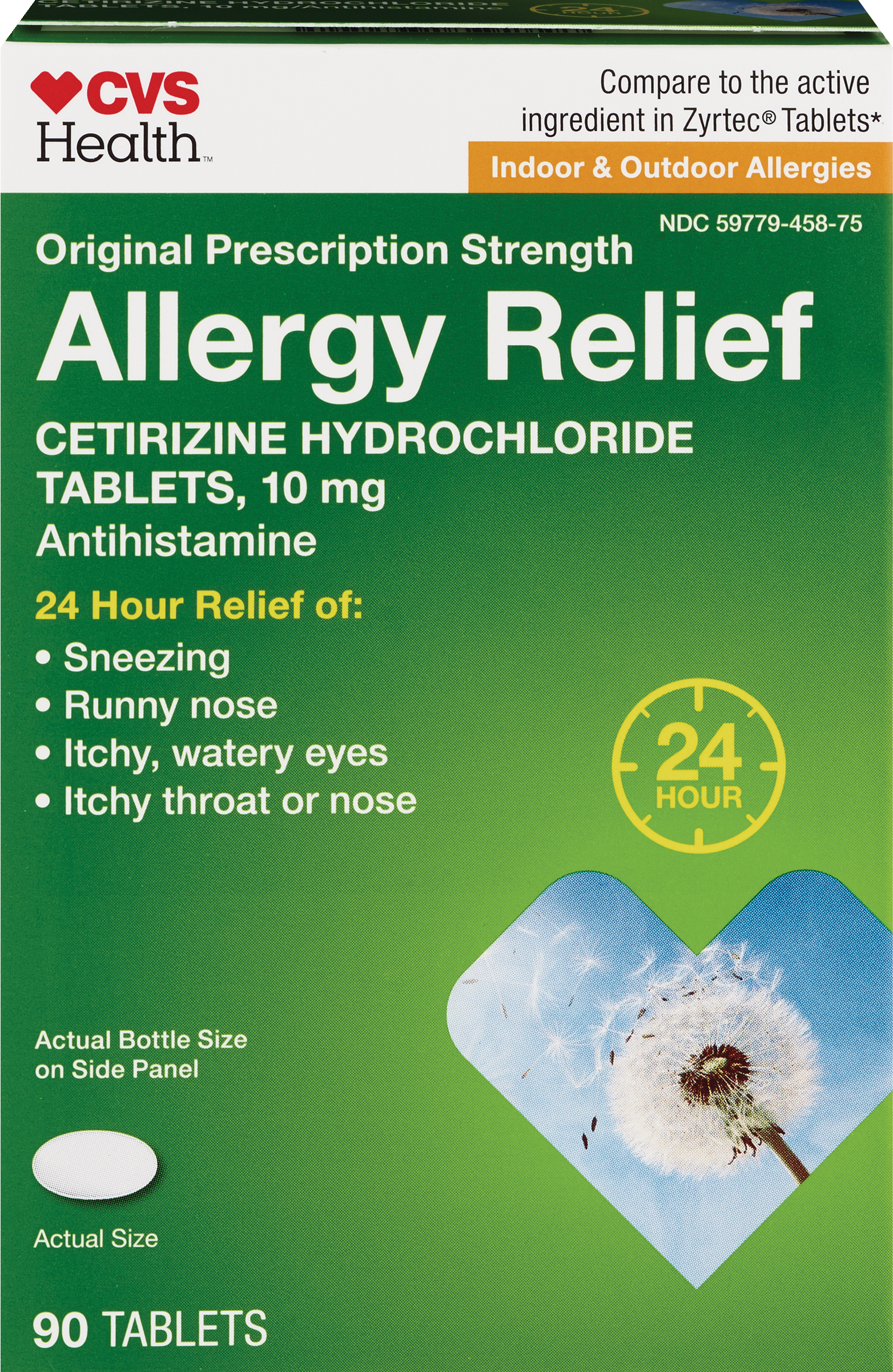 CVS Health 24HR Allergy Relief Cetirizine HCl Tablets