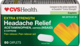 CVS Health Extra Strength Headache Relief Acetaminophen, Aspirin (NSAID) & Caffeine Caplets, thumbnail image 1 of 4