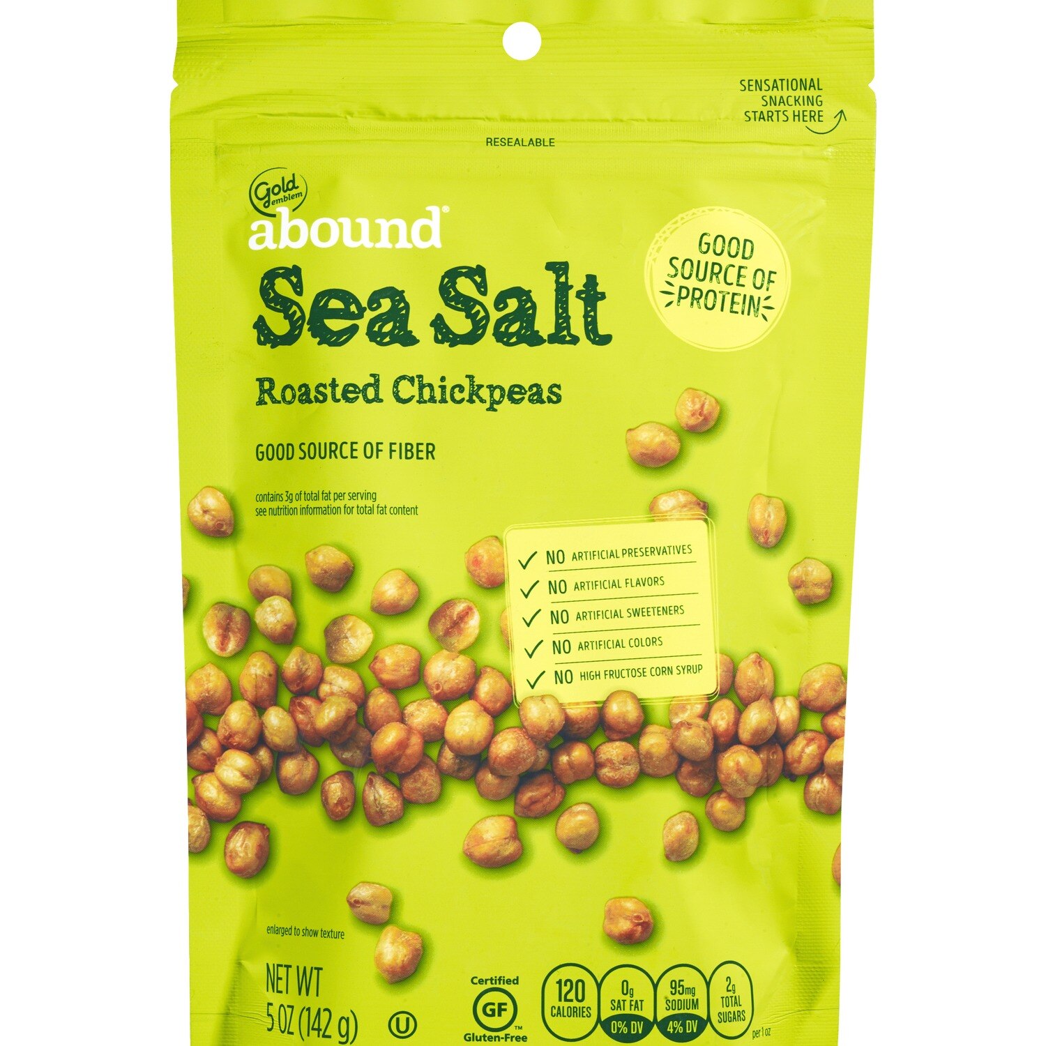 Gold Emblem Abound Sea Salt Roasted Chickpeas, 5 oz