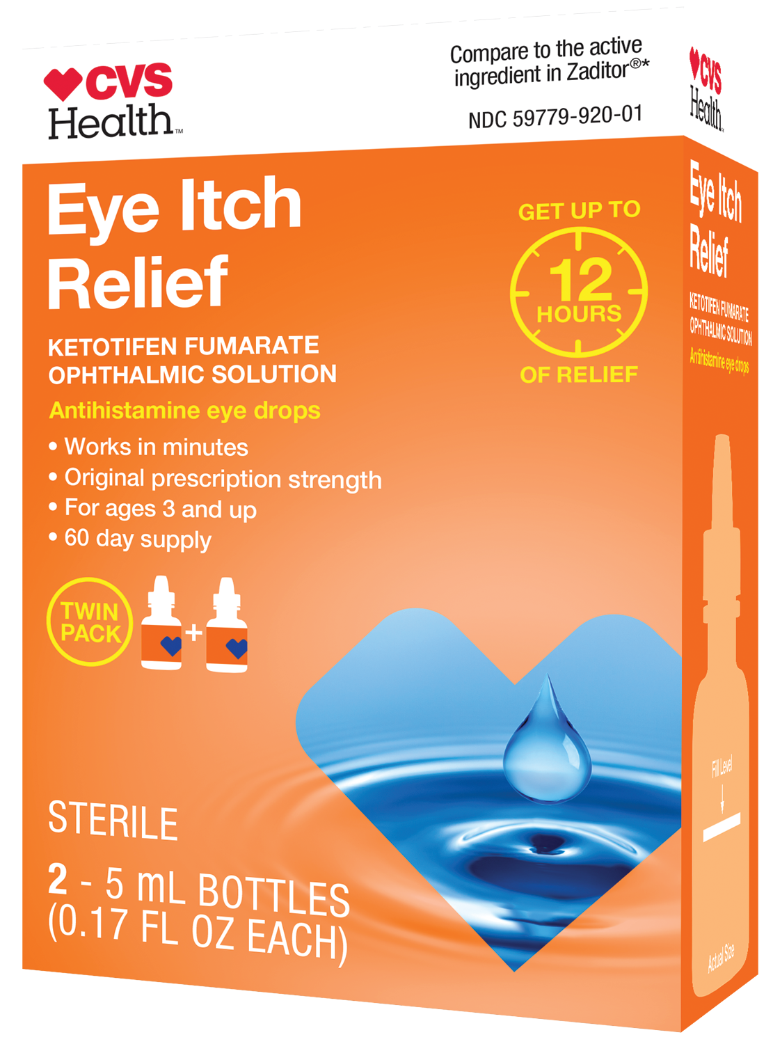 CVS Health Eye Itch Relief Antihistamine Eye Drops, 1 Pack