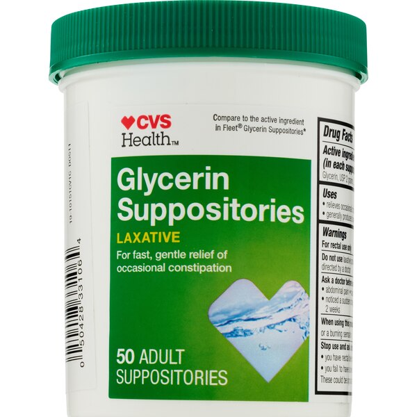 CVS Health Glycerin Suppositories Adult Size