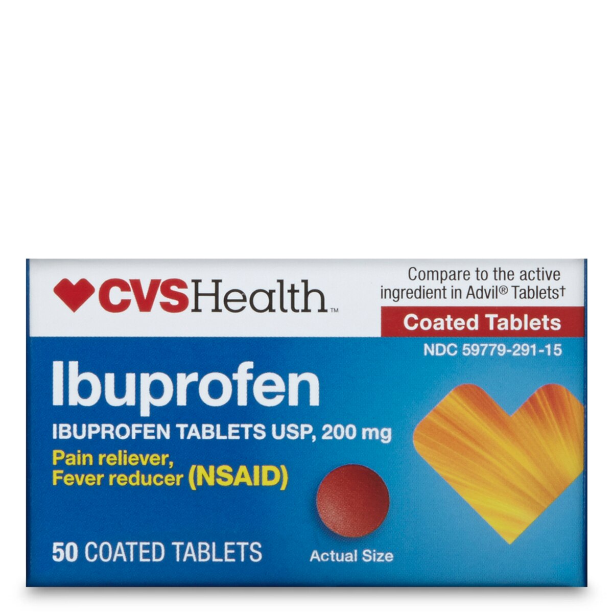 CVS Health Ibuprofen 200 mg Coated Tablets