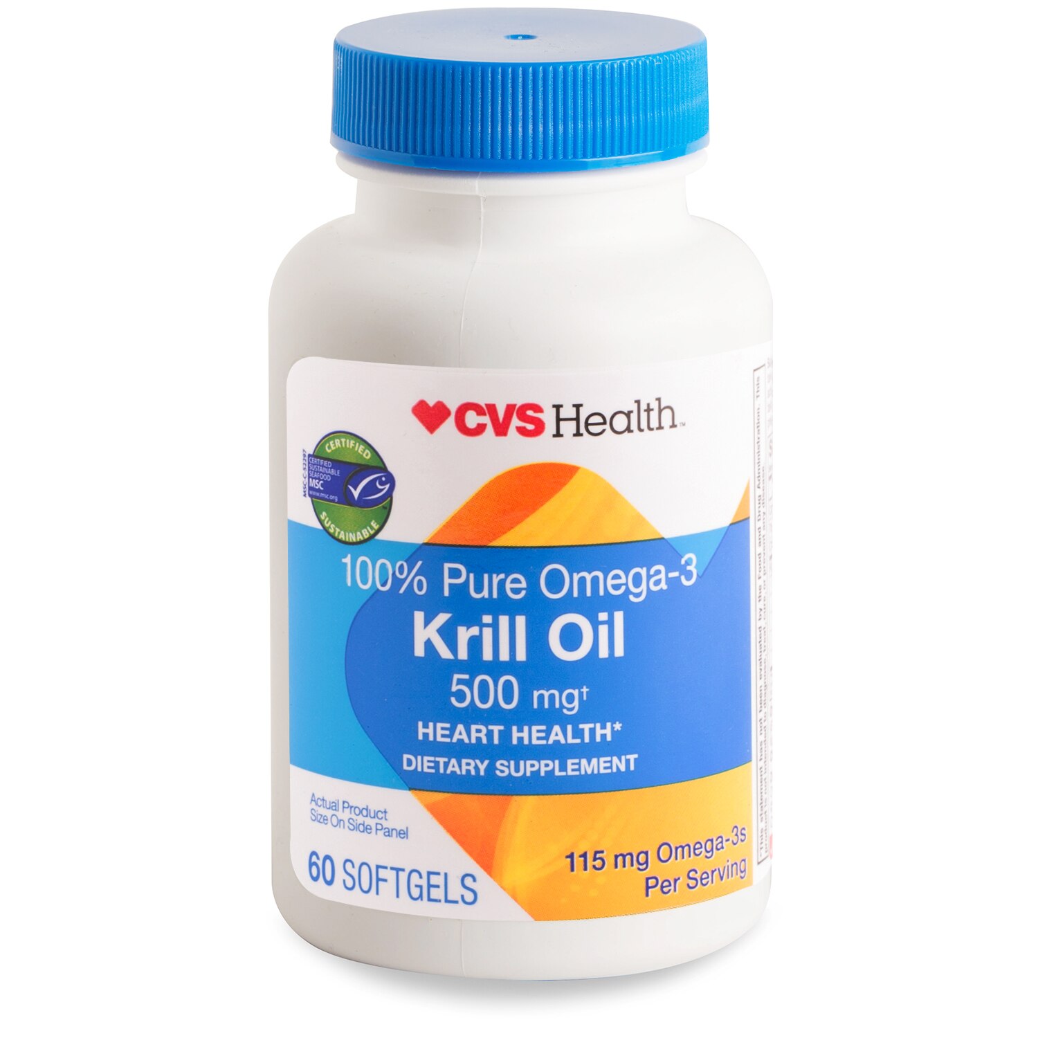 CVS Health Extra Strength 100 Pure Omega3 Krill Oil Softgels 500mg